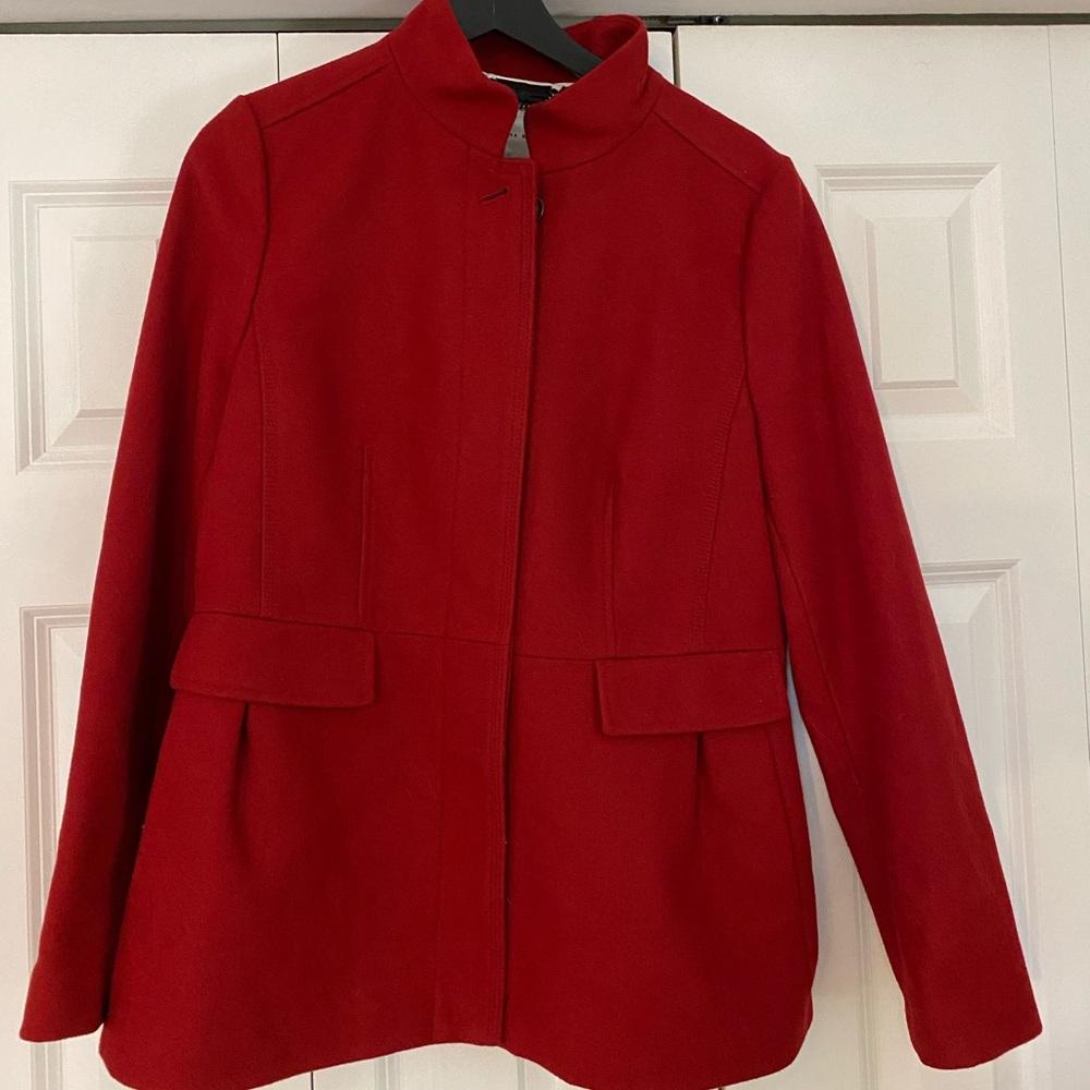 Red wool coat